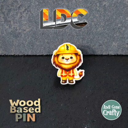 Lion Full Body - Construction Animals - LDC - JW Pin - Full Color