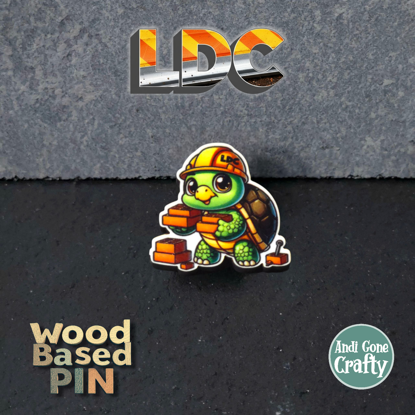 Turtle - Construction Animals - LDC - JW Pin - Full Color