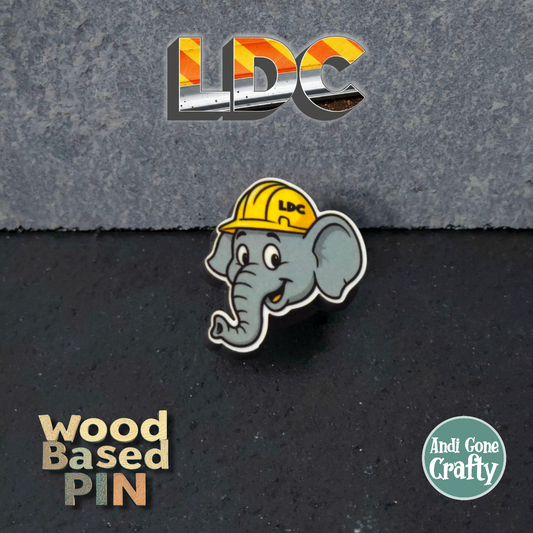 Boy Head Elephant - Construction Animals - LDC - JW Pin - Full Color