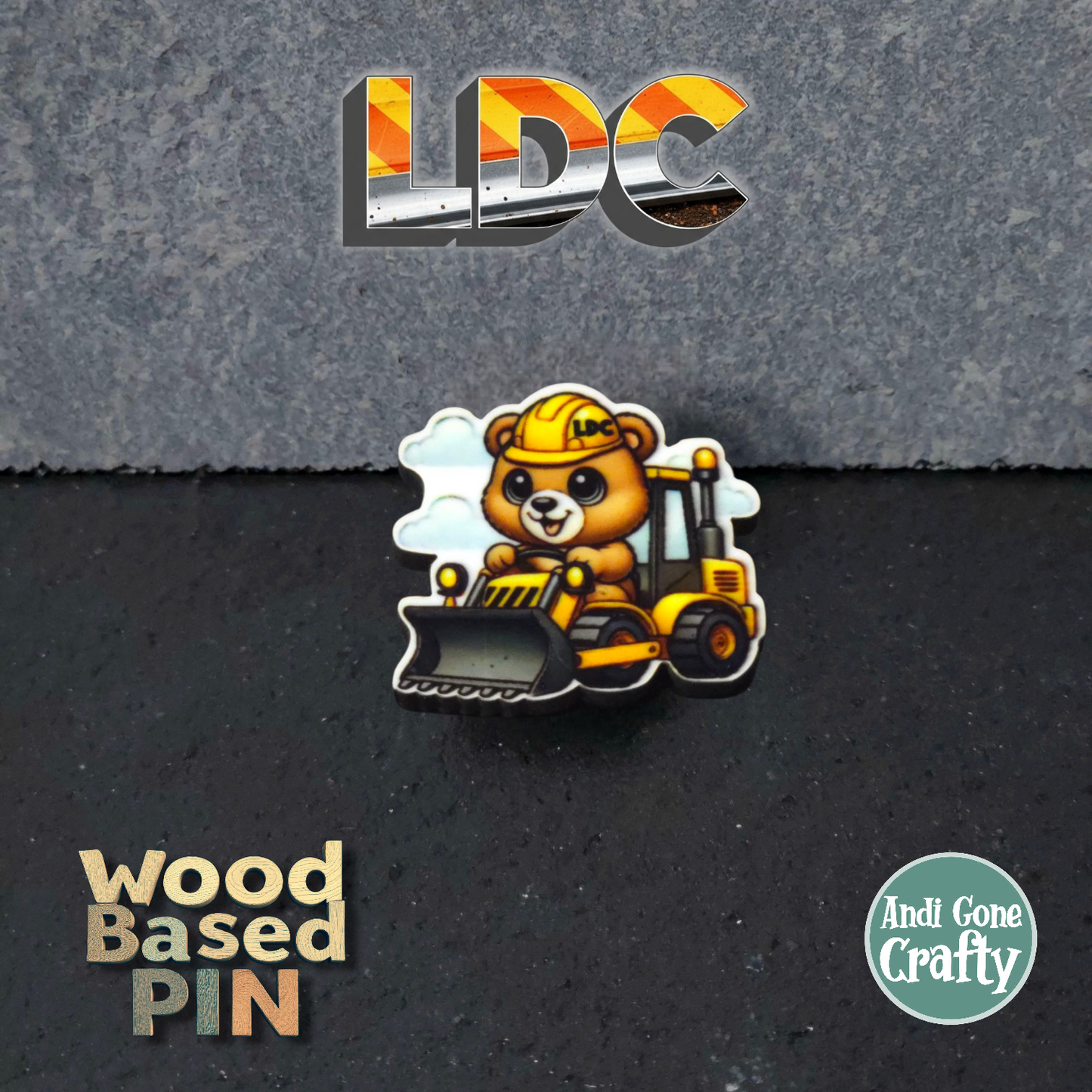 Bear - Construction Animals - LDC - JW Pin - Full Color