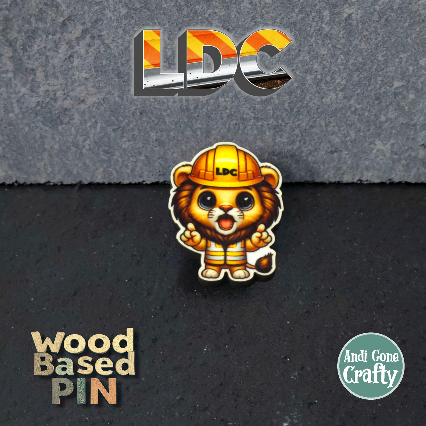 Lion - Construction Animals - LDC - JW Pin - Full Color