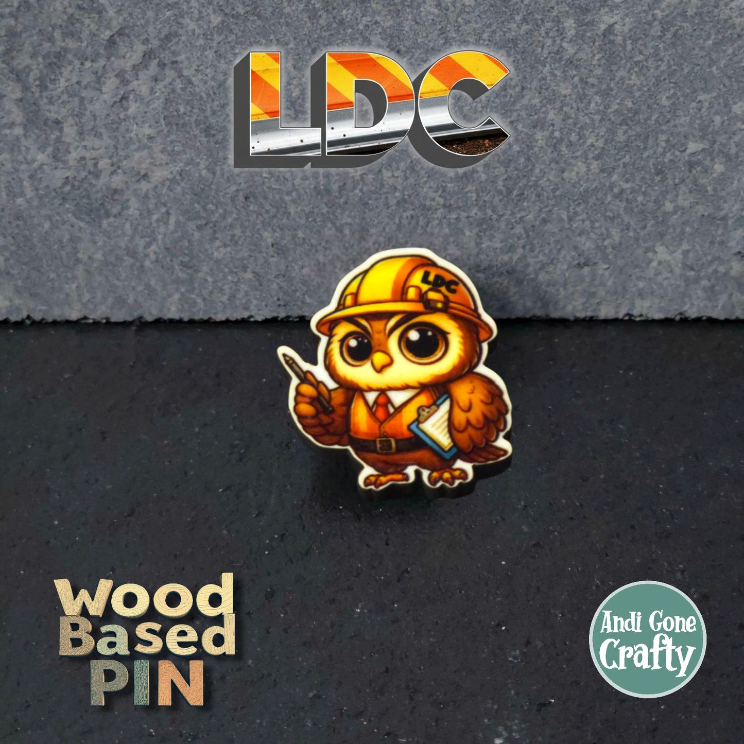 Owl - Construction Animals - LDC - JW Pin - Full Color