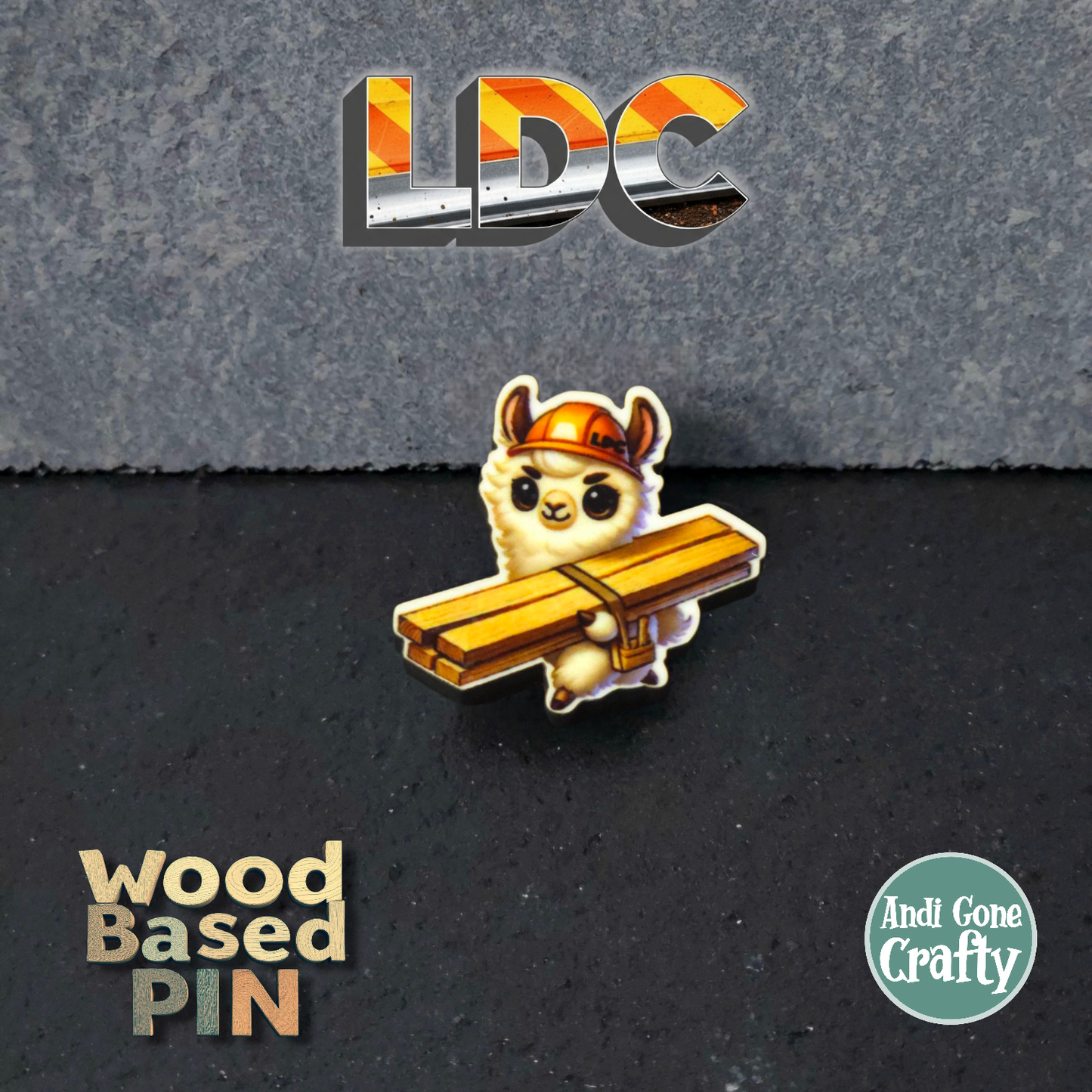 Llama - Construction Animals - LDC - JW Pin - Full Color