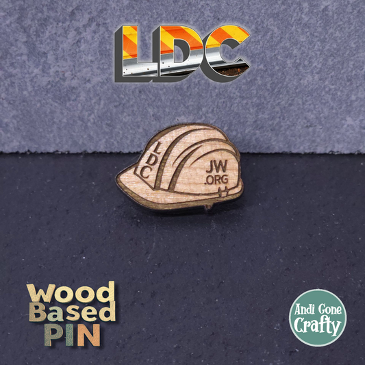 Hard Hat - LDC - JW Pin - Cherry Wood