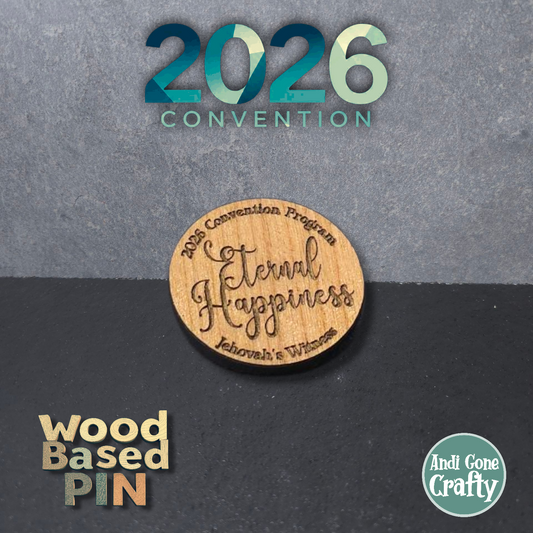 Eternal Happiness - 2026 Convention - JW Pin - Cherry Wood