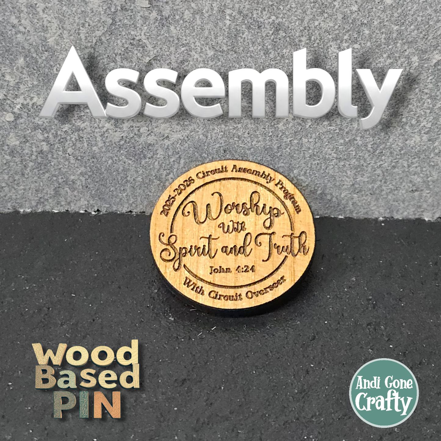 Worship in Spirit and Truth - 2025-2026 Assembly w/ CO - JW Pin - Cherry Wood