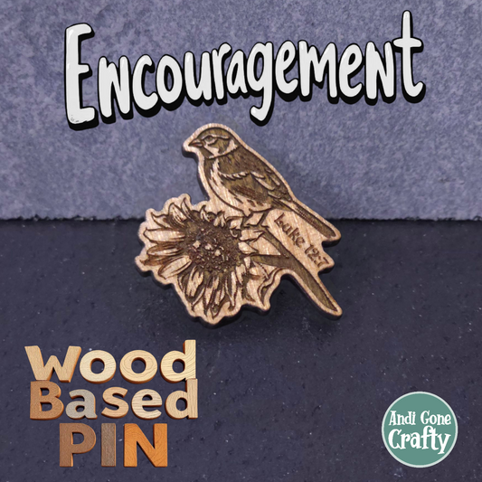 Sunflower - Sparrow - JW Encourage Pin