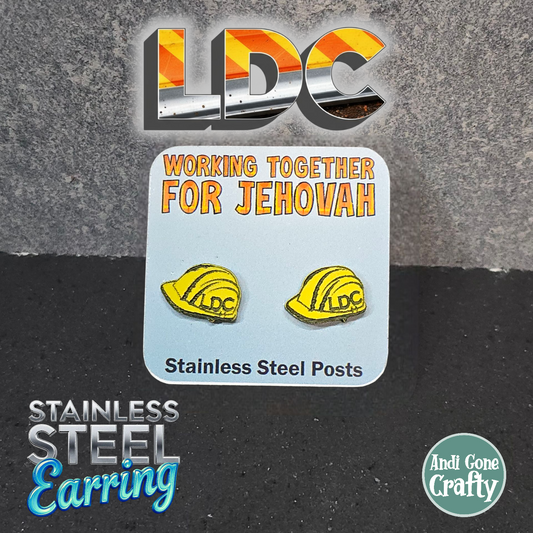 LDC Hardhat Earrings - Stainless Steel