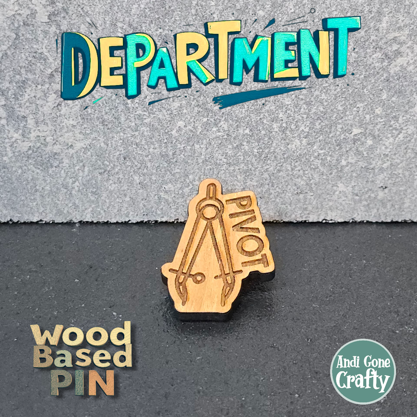 Math Compass - Pivot - JW Department Pin