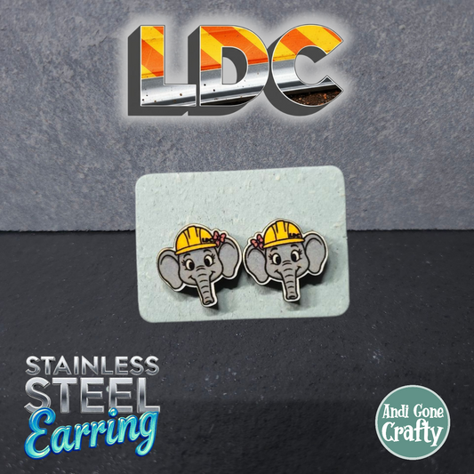 Girl Elephant - Animal - LDC Earrings - Stainless Steel