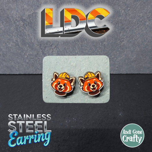 Red Panda - Animal - LDC Earrings - Stainless Steel
