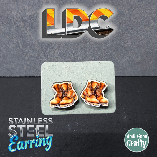 Boots - Tool - LDC Earrings - Stainless Steel