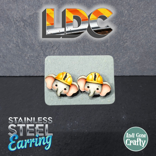 Elephant Head - Animal - LDC Earrings - Stainless Steel