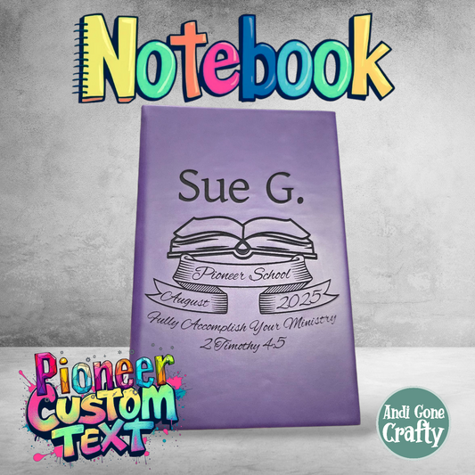 Pioneer School - Open Book - Leatherette Notebook