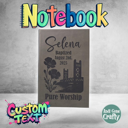 Baptism - Bridge & Poppies - Leatherette Notebook