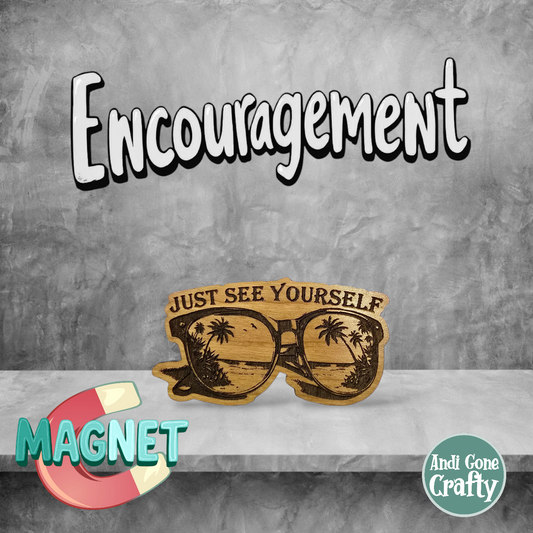 See Yourself - JW - Wood 2.5 in Magnet