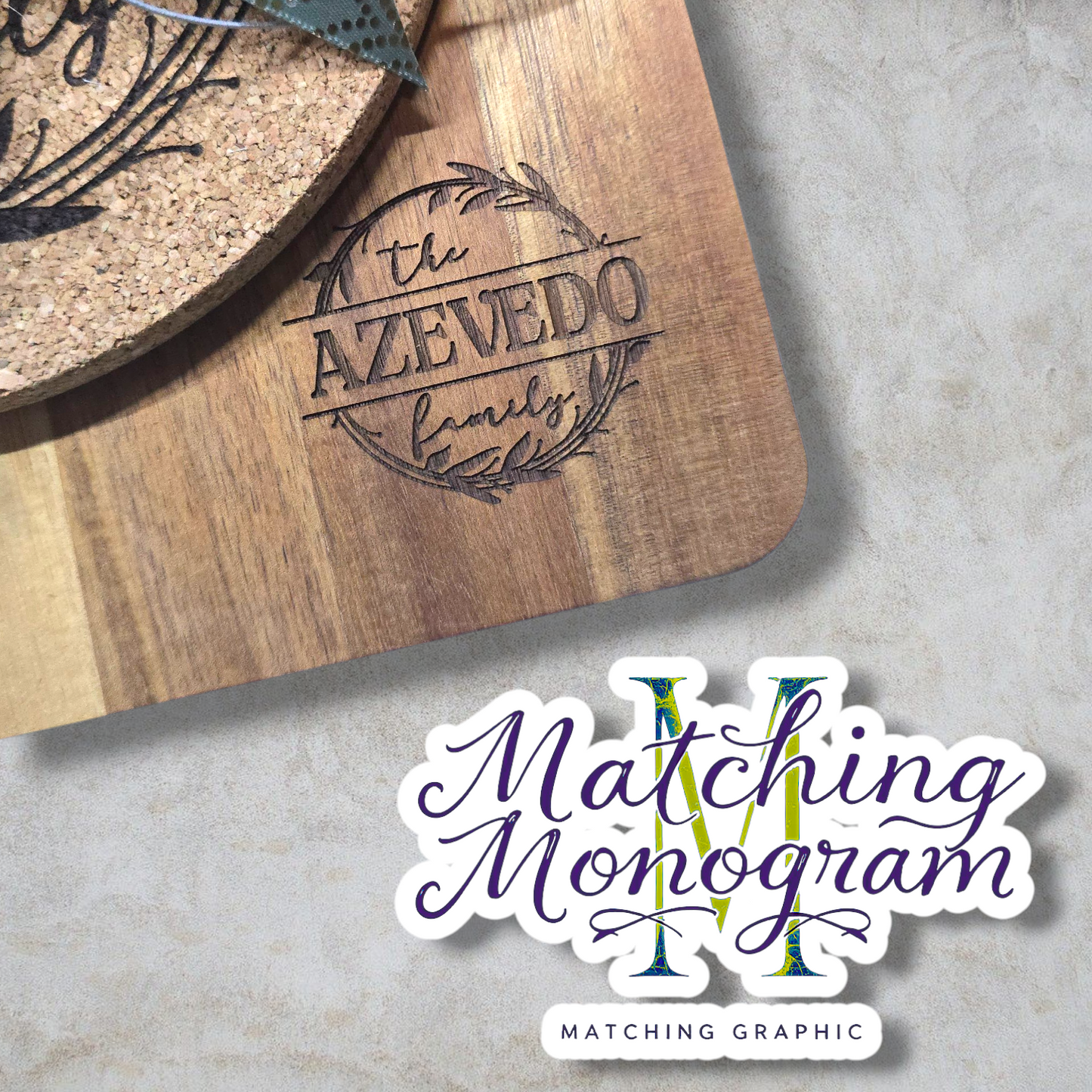 Custom Match Set [Cutting Board, Trivet, & Spoon]