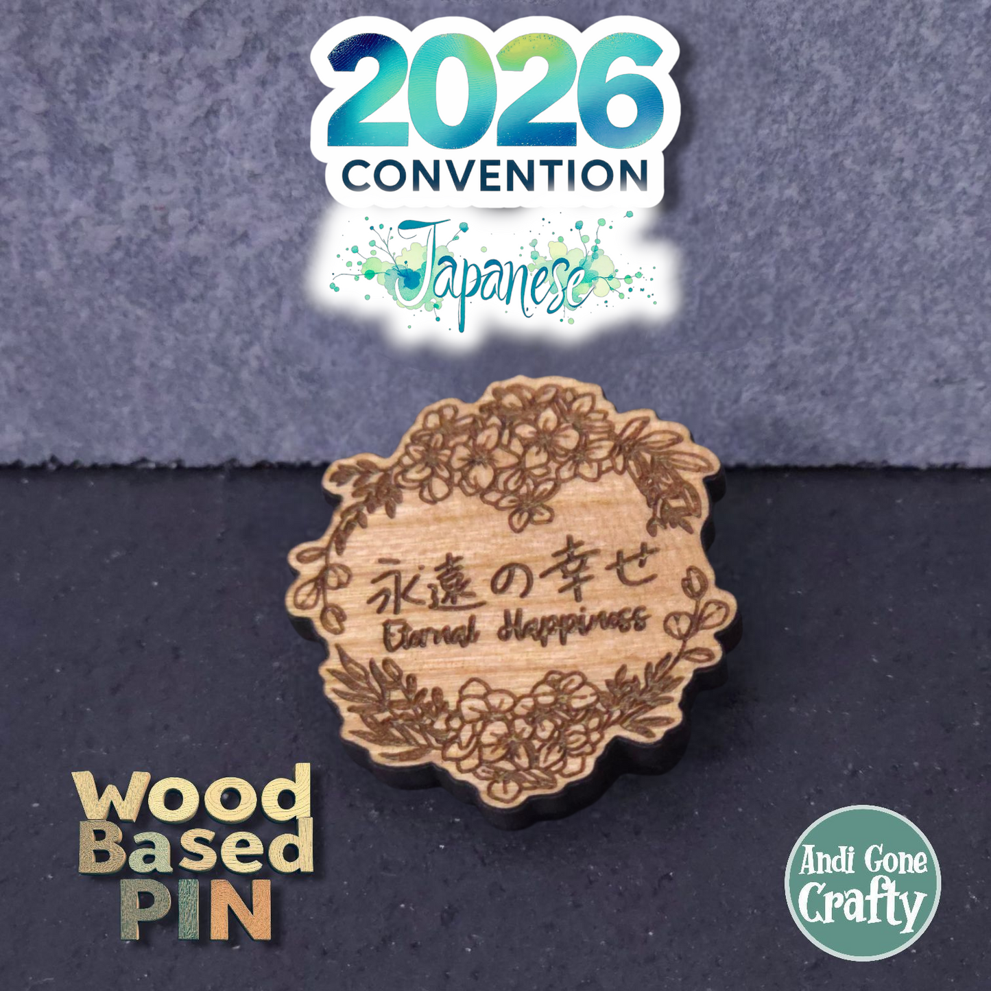 Japanese - Eternal Happiness - 2026 Convention - JW Pin - Cherry pin