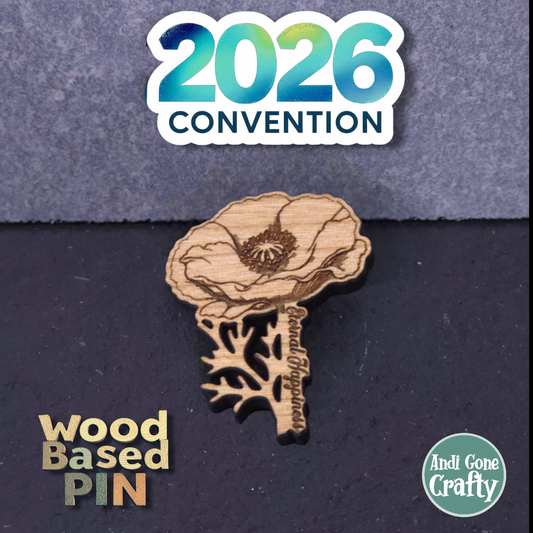 Poppy w/ Branches - Eternal Happiness - 2026 Convention - JW Pin - Cherry pin