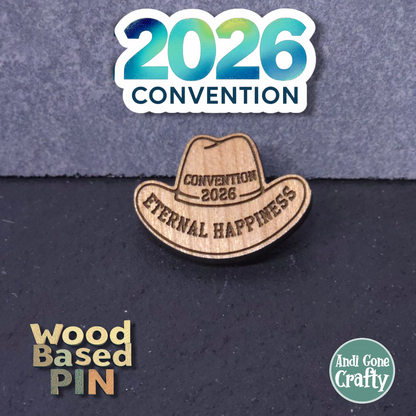 Cowboy Hat - Eternal Happiness - 2026 Convention - JW Pin - Cherry pin