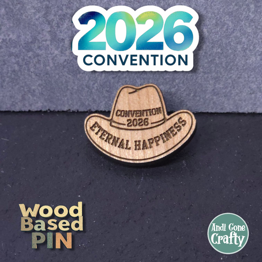 Cowboy Hat - Eternal Happiness - 2026 Convention - JW Pin - Cherry pin