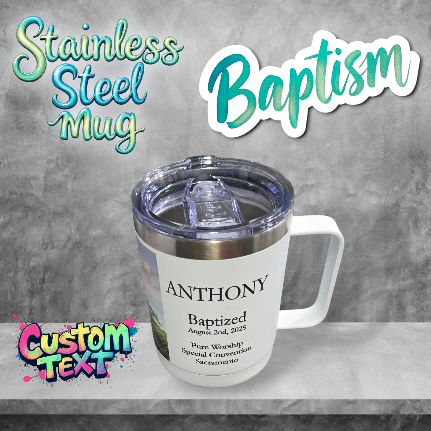 JW Baptism Mug (Stainless Steel or Ceramic)