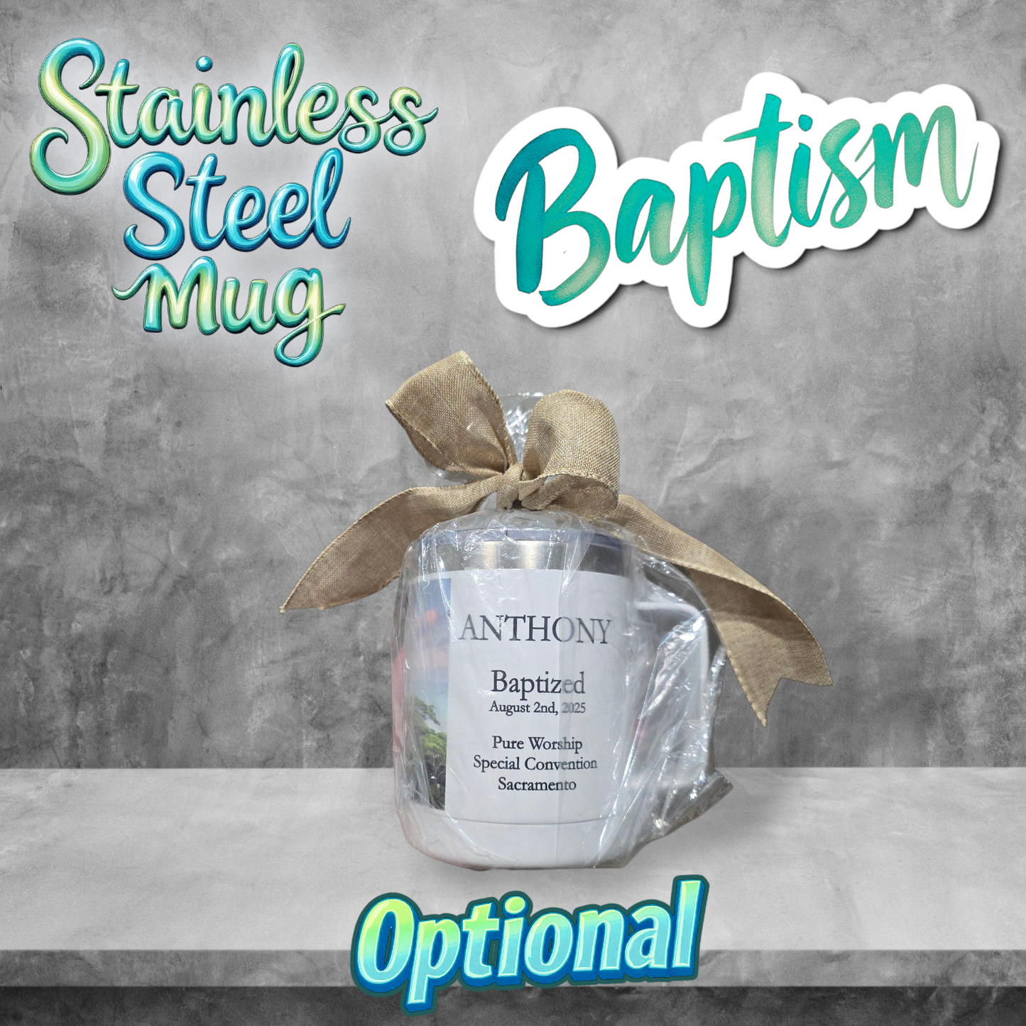 JW Baptism Mug (Stainless Steel or Ceramic)