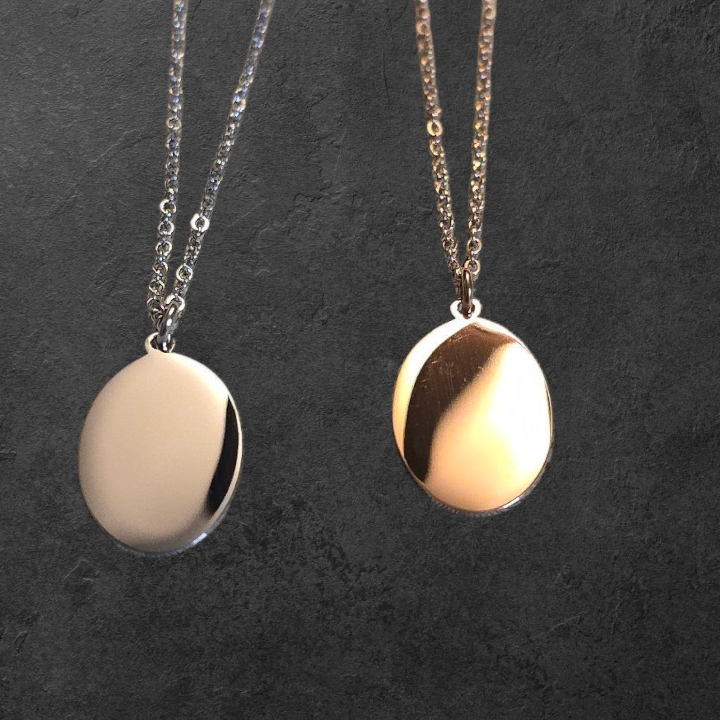 Oval Pendant - Ready to be Engraved - Premium Stainless Steel Piece #700035