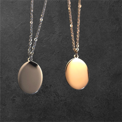 Oval Pendant - Ready to be Engraved - Premium Stainless Steel Piece #700035