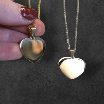 Heart Pendant - Ready to be Engraved - Premium Stainless Steel Piece #700032