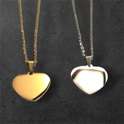 Heart Pendant - Ready to be Engraved - Premium Stainless Steel Piece #700032