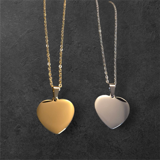 Heart Pendant - Ready to be Engraved - Premium Stainless Steel Piece #700032