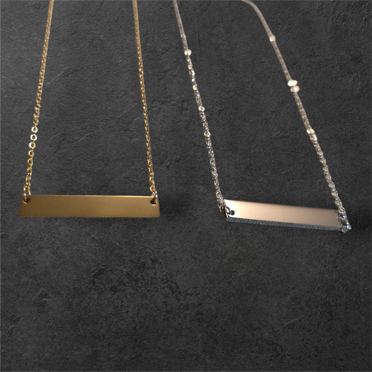 Standard Horizontal Bar - Ready to be Engraved - Premium Stainless Steel Piece #700020