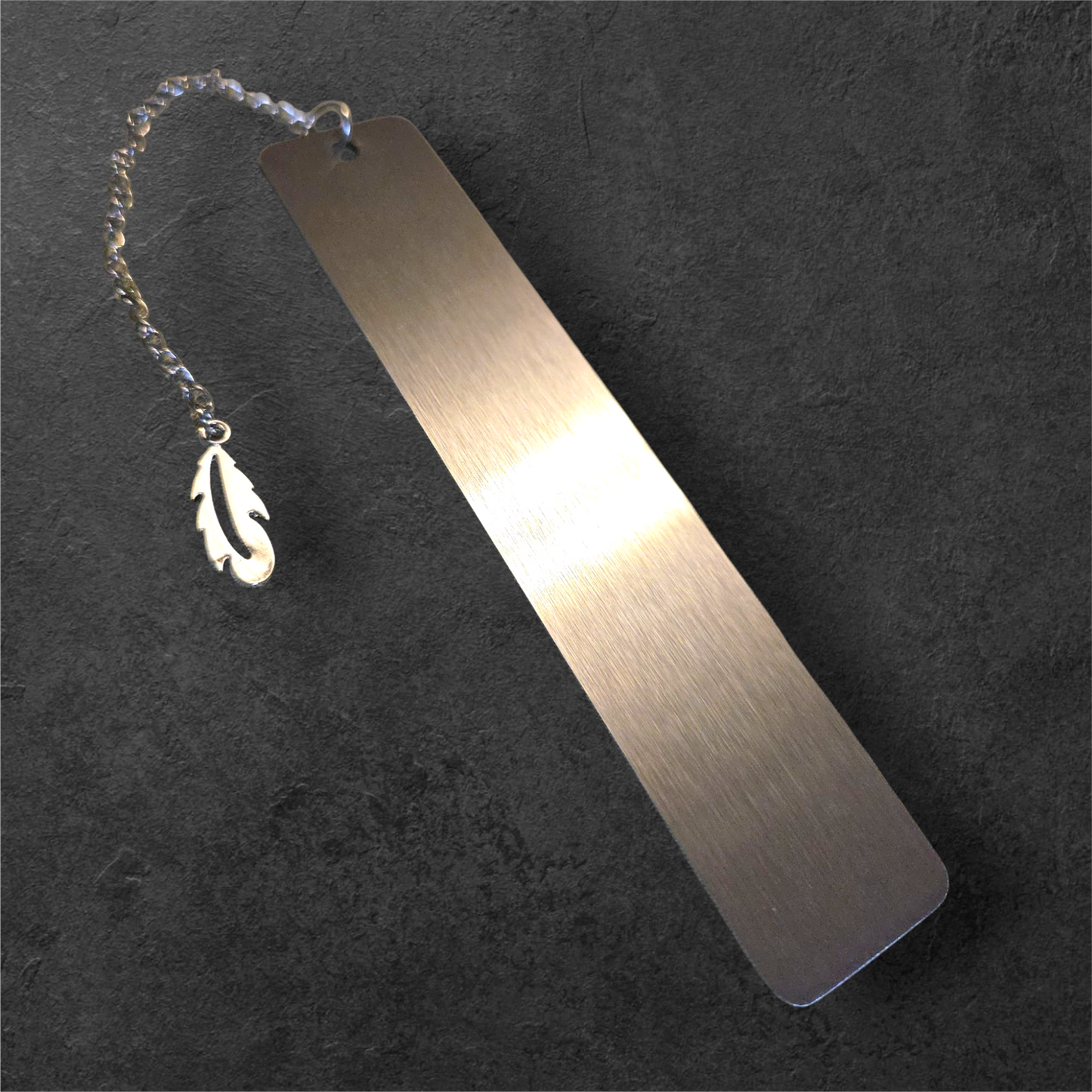 Bookmark with Feather - Ready to be Engraved - Premium Stainless Steel Piece #700008