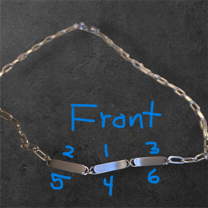 Paper Clip Necklace - Ready to be Engraved - Premium Stainless Steel Piece #700023