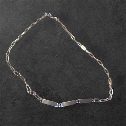 Paper Clip Necklace - Ready to be Engraved - Premium Stainless Steel Piece #700023