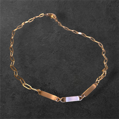 Paper Clip Necklace - Ready to be Engraved - Premium Stainless Steel Piece #700023