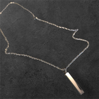 4 Sided Bar Pendant - Ready to be Engraved - Premium Stainless Steel Piece #700005