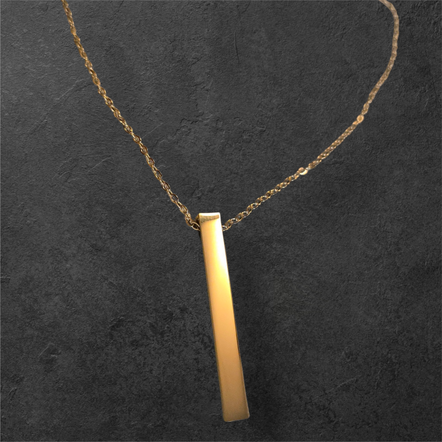 4 Sided Bar Pendant - Ready to be Engraved - Premium Stainless Steel Piece #700005