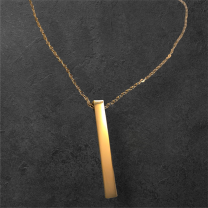 4 Sided Bar Pendant - Ready to be Engraved - Premium Stainless Steel Piece #700005