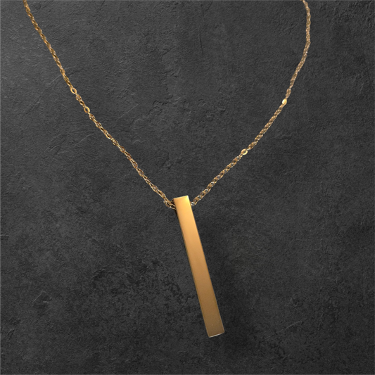 4 Sided Bar Pendant - Ready to be Engraved - Premium Stainless Steel Piece #700005