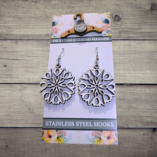 Shape - (Lightweight Wood and Stainless Steel Hooks) -  Earring Number 300453