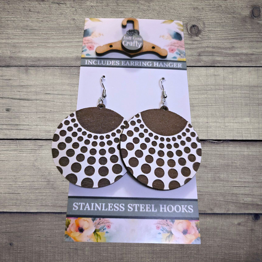 Shape - (Lightweight Wood and Stainless Steel Hooks) -  Earring Number 300428