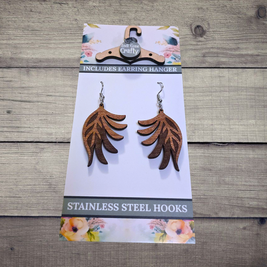 Shape - (Lightweight Wood and Stainless Steel Hooks) -  Earring Number 300311
