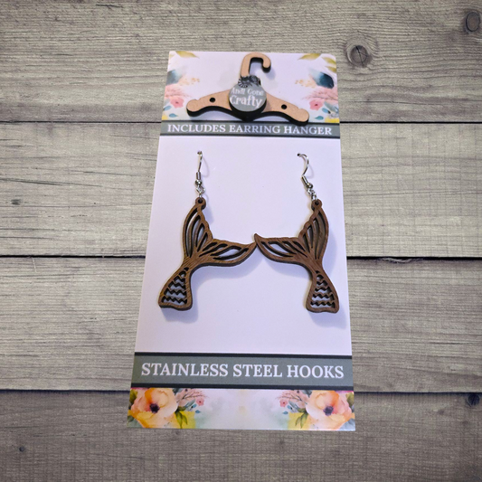 Tale - (Lightweight Wood and Stainless Steel Hooks) -  Earring Number 300201