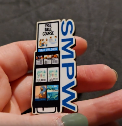 SMPW - JW - 1.5" Literature Cart Pin - Full Color