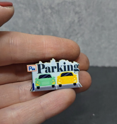 Green and Yellow Car - Parking - JW Department Pin