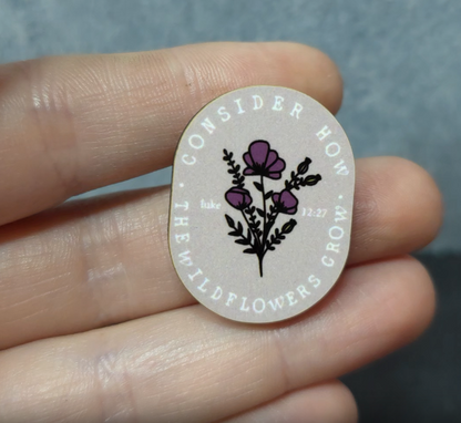 Consider Wildlfowers - Purple Single Color - JW Encourage Pin