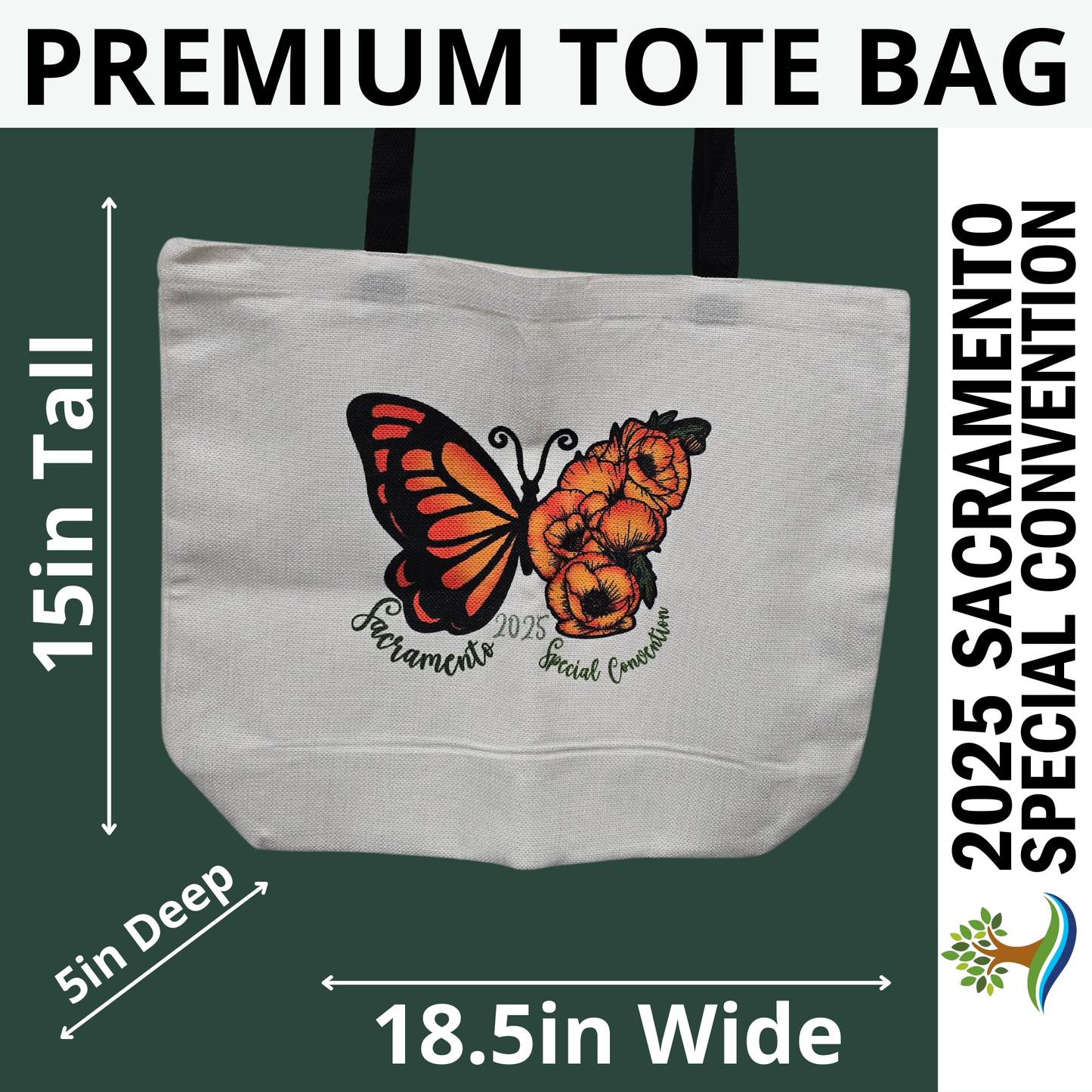 Butterfly Poppy - Sacramento Special Convention - Premium Tote Bag