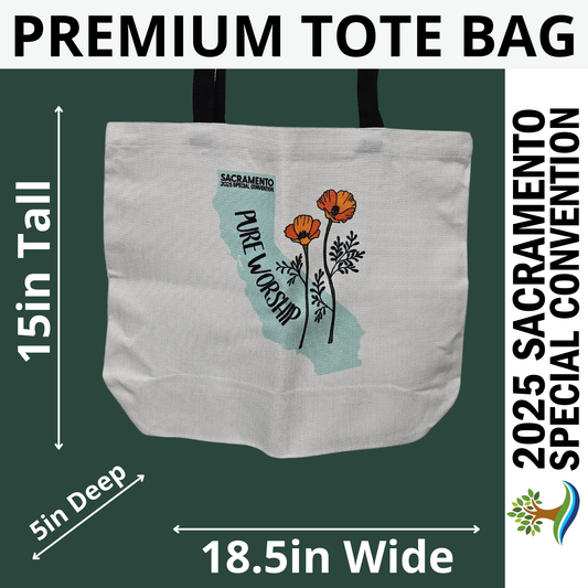 CA State - Light Blue with Poppies - Sacramento Special Convention - Premium Tote Bag